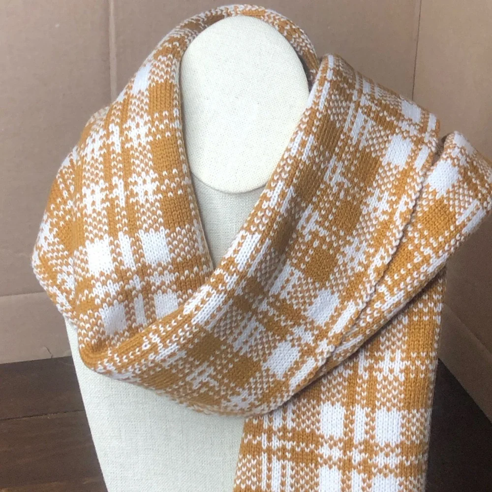 TIMBERLAND Plaid Flat Knit Scarf NWT